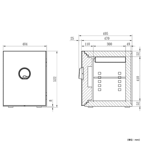 タッチパネル+指紋認証式 プレミアム耐火金庫 BEYOND 36L(W404×D495×H522)
