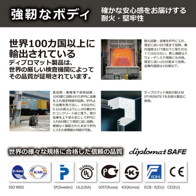 タッチパネル式 プレミアム耐火金庫 istella 36L(W404×D473×H522)