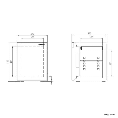タッチパネル式 プレミアム耐火金庫 istella 36L(W404×D473×H522)