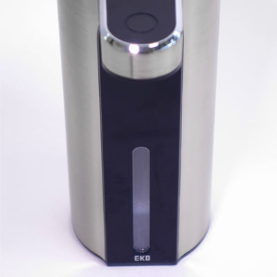 ソープの排出量は電源ボタンで3段階で調整でき、ソープ残量も正面の窓から一目で確認できます。