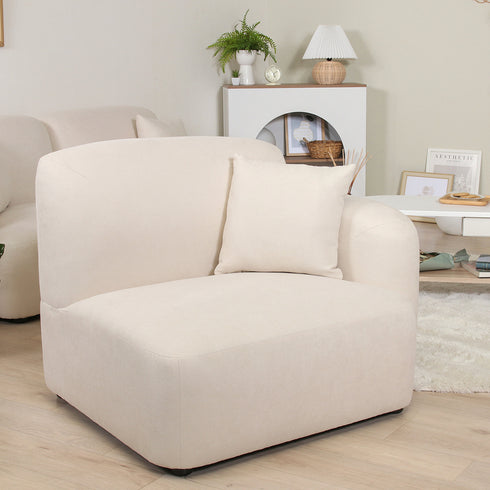 韓国語の「Cham(真実の)」と「Chill(くつろぐ)」を掛け合わせた「Chamill-チャミル-」シリーズの1人掛けソファの左肘付きタイプです。