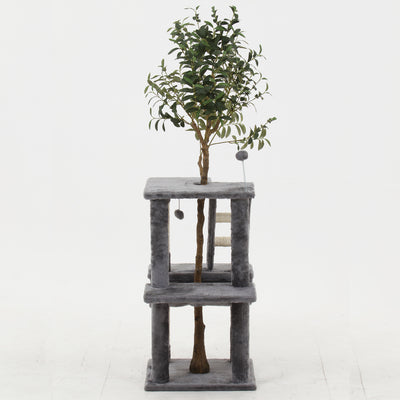 ねこの休ら木 キャットツリー マロン(W715×D450×H1650)