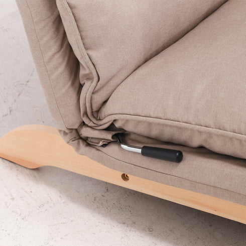 レバー式の6段階リクライニング機能付きで、TVを観る・読書をするなどのシーンに合わせてお好みの角度でご使用できます。