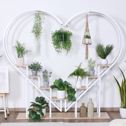 【愛着が育つハートの空間】
2つを組み合わせればお部屋に大きなハートが生まれる個性派ラックで、お気に入りのグリーンや雑貨を飾れば、そこはあなただけの特別な癒やし空間に変わります。