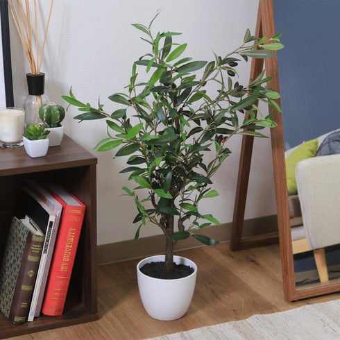人工観葉植物 オリーブ(W400×D400×H820)