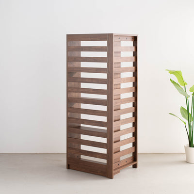 パーテーションは、シェルフの前後左右お好きな形で設置ができます。