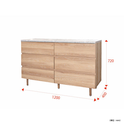 ドゥーロ チェスト 3段タイプ(W1200×400×H720)