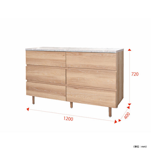 ドゥーロ チェスト 3段タイプ(W1200×400×H720)
