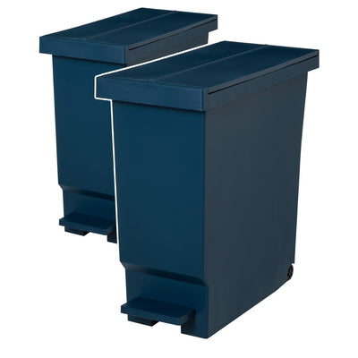 ペダル式両開きタイプのフタで、両手がふさがっていてもご使用いただけるバタフライペダルペールの2個セットです。