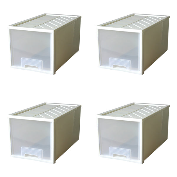 整理整頓や収納を手軽に行いたい方にぴったりな、深型収納ケースの4個セットです。