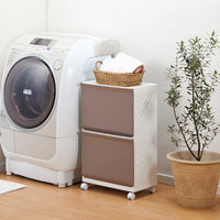 【洗練されたランドリー空間】洗濯機の横にすっきりと収まり、使いたい時にサッと取り出せるタオル収納にも最適です。