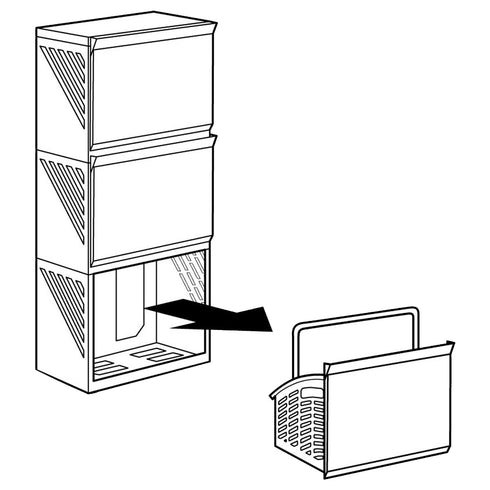 【サッと引き出し、バスケットに】
引き出しがそのまま持ち運べるバスケットになるので、洗濯物の分類や移動が驚くほどスムーズになり、毎日の家事負担を軽くします。