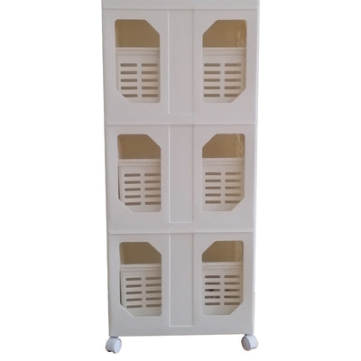 【湿気と臭いを逃がす、通気性デザイン】
全面に施されたスリットが空気の通り道を作り、湿気がこもりやすいタオルや衣類も、カビや嫌な臭いを気にせず衛生的に保管できます。