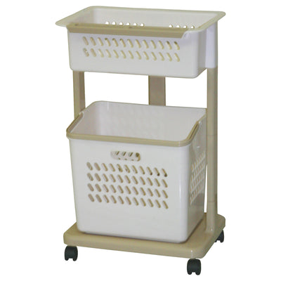 【省スペースでしっかり収納】
スリムながら2段式で収納力も抜群、脱衣所のちょっとしたスペースにも置けるコンパクト設計です。