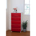 【差し色で魅せる収納】
レッドの前板はお部屋に元気と遊び心をプラスし、見せる収納としても活躍するおしゃれな存在感を放ちます。