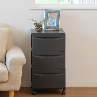 ルーセント スリム3段チェストキャスター付き(W360×D420×H675)