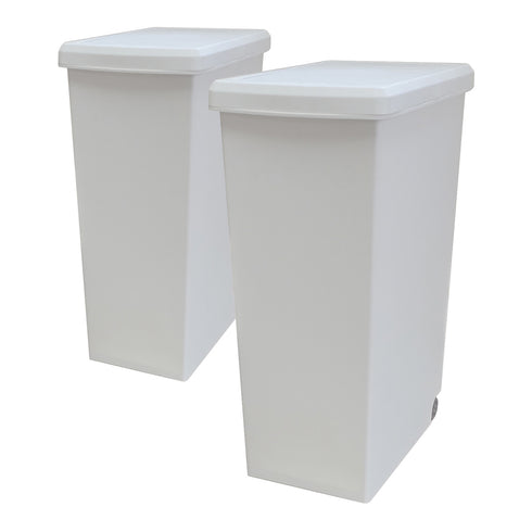 【お得な2個で、賢く分別】
清潔感あふれるホワイトの2個セットなら、並べて置いても圧迫感がなく、燃えるゴミとプラスチックなど、スマートな分別習慣が今日から始められます。