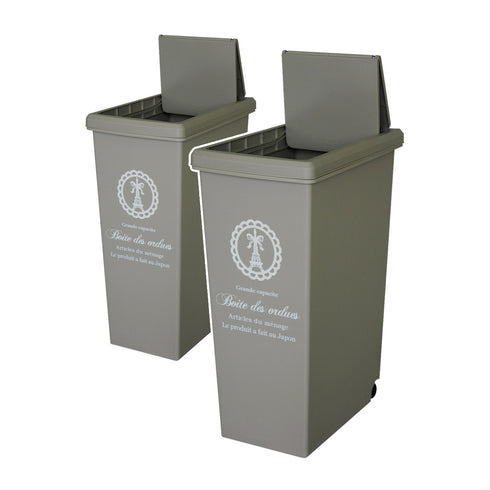 スライドペール30L パリス柄 2個セット(W240×D370×H530)