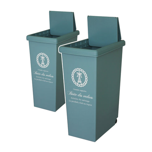 スライドペール30L パリス柄 2個セット(W240×D370×H530)