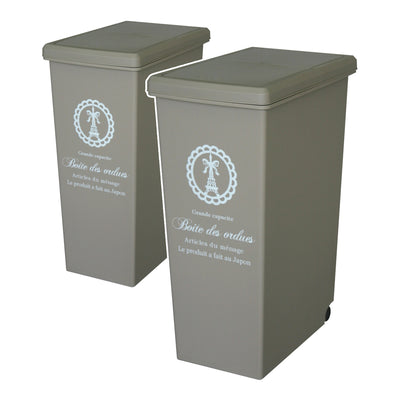 スライドペール45L パリス柄 2個セット(W270×D420×H605)