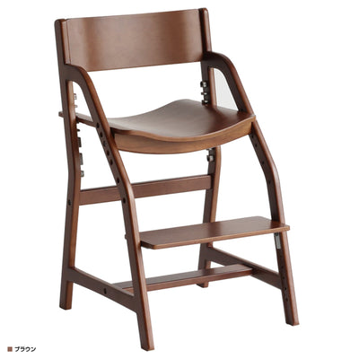 【部屋に馴染むブラウンカラー】
落ち着いたブラウンの色合いがお部屋のインテリアに自然と溶け込み、幼少期から大人まで長く愛用できる一脚です。