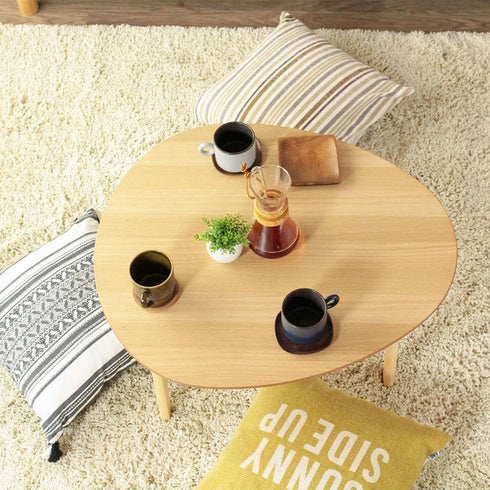 折りたたみ楕円形テーブル(W750×D650×H370)