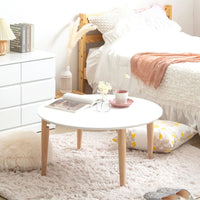 【ワンルームにも最適なサイズ】
直径75cmのコンパクトなサイズ感は、リビングだけでなく一人暮らしのお部屋にもぴったり収まります。