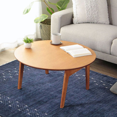 マロン サークル 折りたたみテーブル(W750×D750×H370)