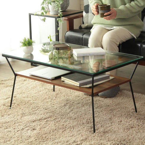 ガラステーブル(W800×D500×H400)