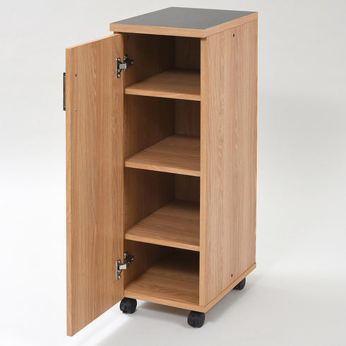 キャビネット部は分割することができ、幅30cmなのでちょっとした隙間に収納してお使いいただけます。