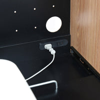 【便利な2口コンセント付き】合計1500Wの2口コンセントで、複数の家電を同時に使用でき、コードもすっきりまとまります。