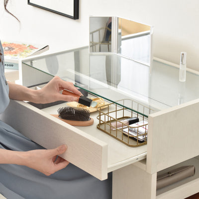 ガラスデスク(W600×D350×H710)