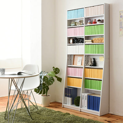 薄型文庫本収納ラック(W900×D120-240×H1800)