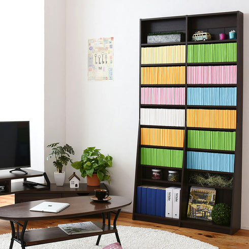 薄型文庫本収納ラック(W900×D120-240×H1800)