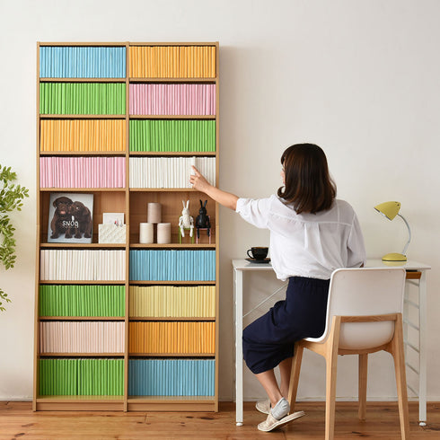 薄型文庫本収納ラック(W900×D120-240×H1800)