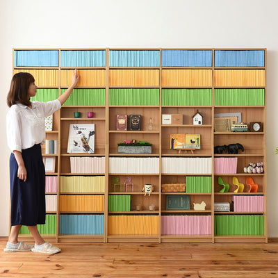 薄型文庫本収納ラック(W900×D120-240×H1800)