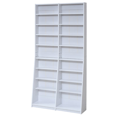 薄型文庫本収納ラック(W900×D120-240×H1800)