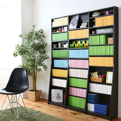 薄型文庫本収納ラック(W1500×D120-240×H1800)