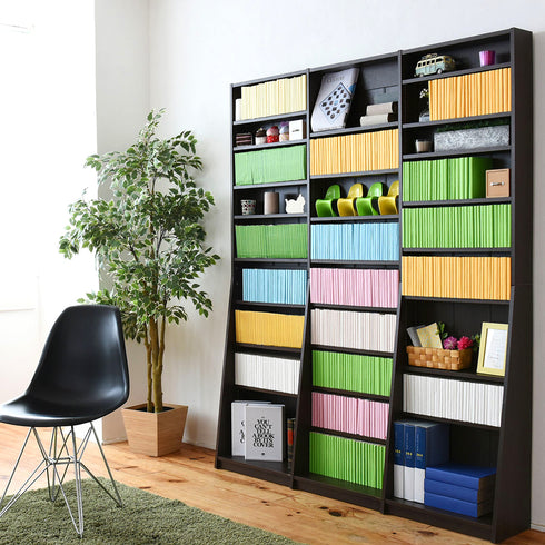 薄型文庫本収納ラック(W1500×D120-240×H1800)