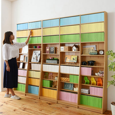 薄型文庫本収納ラック(W1500×D120-240×H1800)