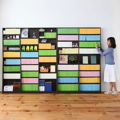 薄型文庫本収納ラック(W1500×D120-240×H1800)