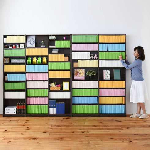 薄型文庫本収納ラック(W1500×D120-240×H1800)