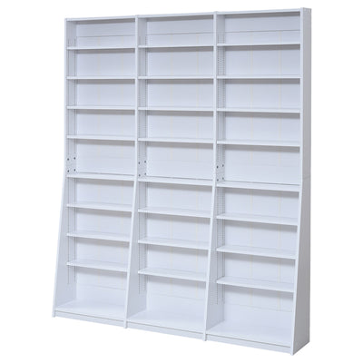 薄型文庫本収納ラック(W1500×D120-240×H1800)