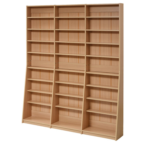 薄型文庫本収納ラック(W1500×D120-240×H1800)