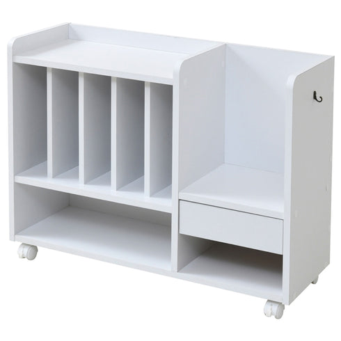 【お部屋が片付く魔法の1台】
ランドセルからお稽古バッグ、文房具までこの一台にまとめられ、清潔感のあるホワイトカラーがお部屋を明るく広く見せてくれます。