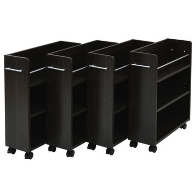 キャスター付きクローゼットラック(W195×D585×H655)