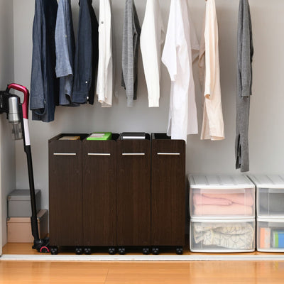 一般的なクローゼットに収まるよう設計されているので、クローゼット内のデッドスペースを有効活用できます。