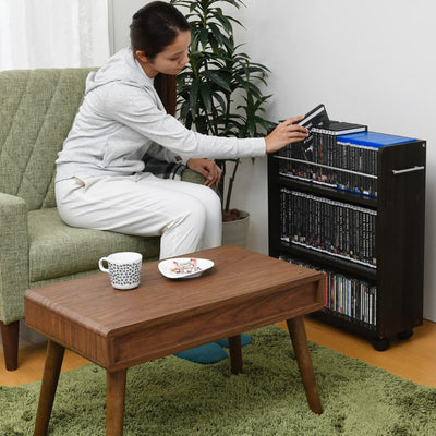 キャスター付きクローゼットラック(W195×D585×H655)