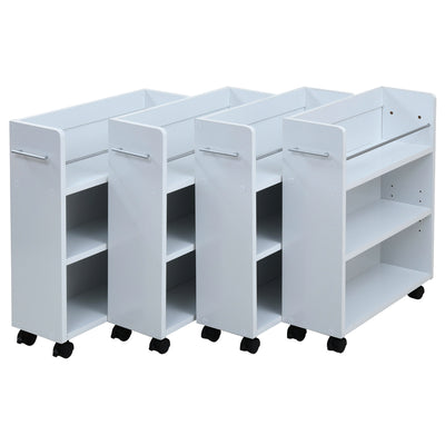 キャスター付きクローゼットラック(W195×D585×H655)