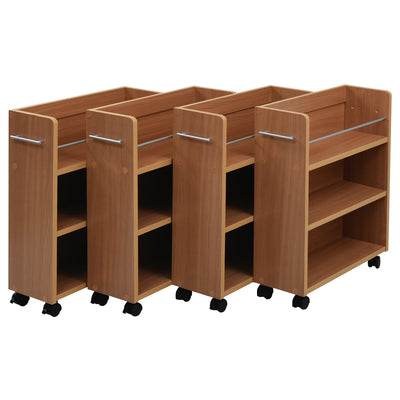 キャスター付きクローゼットラック(W195×D585×H655)